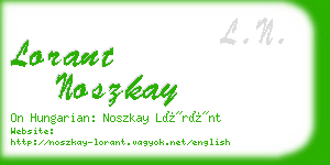 lorant noszkay business card